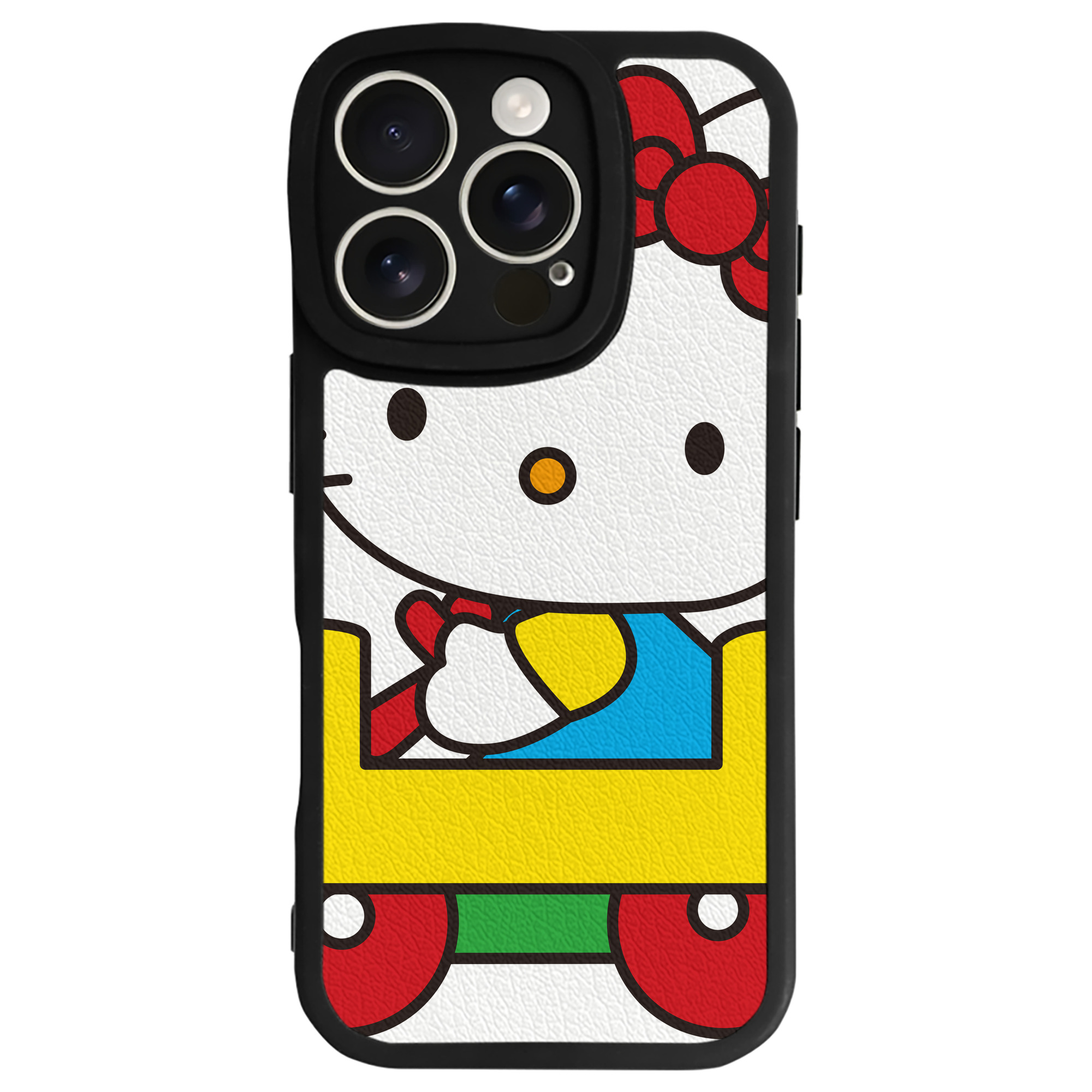 （画像用） Hello Kitty ハローキティ 【iPhone 16シリーズ対応】シリコンスマホケース（レザー調） 材質：シリコン